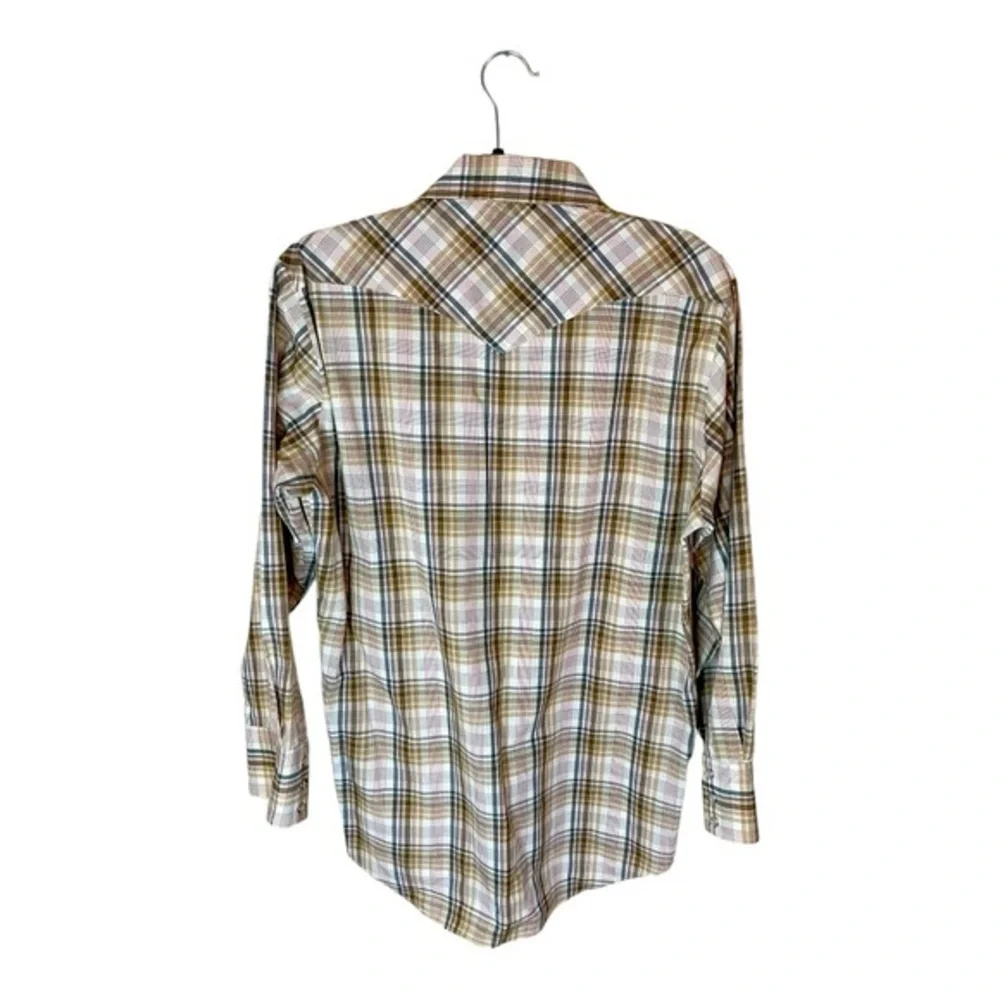 ATB Authentic‎ Western Vintage Pearl Snap Long Sleeve Button Up Shirt Size 16
